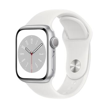 Chytré hodinky APPLE Watch Series 8 GPS 41mm Silver Aluminium Case with White Sport Band - Regular