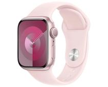 Obrázek k produktu: APPLE Watch Series 9 41mm Růžový hliník se světle růžovým sportovním řemínkem S/M
