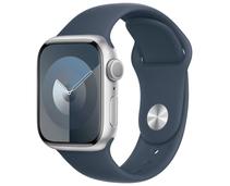 Obrázek k produktu: APPLE Watch Series 9 41mm Stříbrný hliník s bouřkově modrým sportovním řemínkem M/L