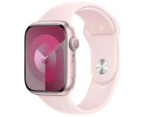 Obrázek k produktu: APPLE Watch Series 9 45mm Růžový hliník se světle růžovým sportovním řemínkem S/M