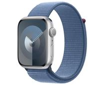Obrázek k produktu: APPLE Watch Series 9 45mm Stříbrný hliník s ledově modrým provlékacím řemínkem