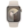APPLE Watch Series 9 GPS + Cellular 41mm Starlight Aluminium Case with Starlight Sport Band - M/L