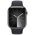APPLE Watch Series 9 GPS + Cellular 45mm Graphite Stainless Steel Case with Midnight Sport Band - S/