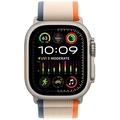 APPLE Watch Ultra 2 GPS + Cellular, 49mm Titanium Case with Orange/Beige Trail Loop - S/M