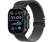 Obrázek k produktu: APPLE Watch Ultra 2 GPS + Cellular 49mm Černý titan s černým titanovým milánským tahem – M