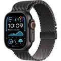 Obrázek k produktu: APPLE Watch Ultra 2 GPS + Cellular 49mm Černý titan s černým titanovým milánským tahem – M