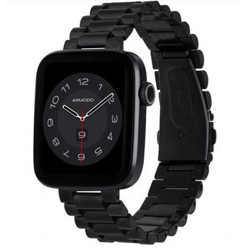 Chytré hodinky ARMODD Squarz 9 Pro Black-9008 s kovovým řemínkem + silikonový řemínek, černé (Black)