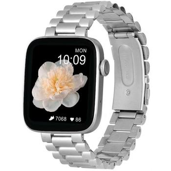 Chytré hodinky ARMODD Squarz 9 Pro Silver-9009 s kovovým řemínkem + silikonový řemínek, stříbrné (silver)