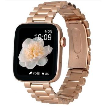 Chytré hodinky ARMODD Squarz 9 Pro Gold-9010 s kovovým řemínkem + silikonový řemínek, zlaté (gold)