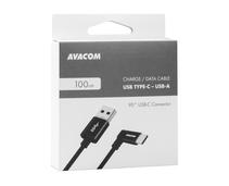 Obrázek k produktu: AVACOM datový a nabíjecí kabel USB - USB Type-C, konektor v úhlu 90st, černá
