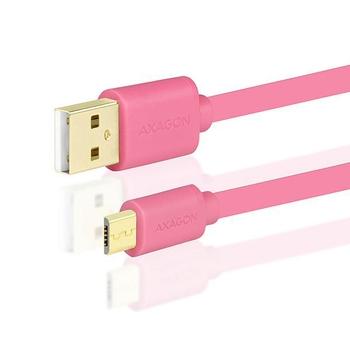  AXAGON HQ Micro USB kabel 1m, 2A, růžový (pink)