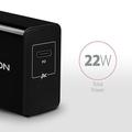AXAGON ACU-PD22, PD nabíječka do sítě, 1x USB-C port, PD3.0/QC3.0/AFC/FCP/Apple, 22W