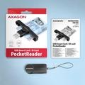 AXAGON CRE-SMP1A, USB-A PocketReader čtečka kontaktních karet Smart card (eObčanka)