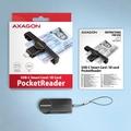 AXAGON CRE-SMP1C, USB-C PocketReader čtečka kontaktních karet Smart card (eObčanka)