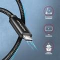 AXAGON BUCM2-CM10AB, CHARGE kabel USB-C <-> USB-C, 1m, Hi-Speed USB, PD 240W 5A, ALU, oplet, černý