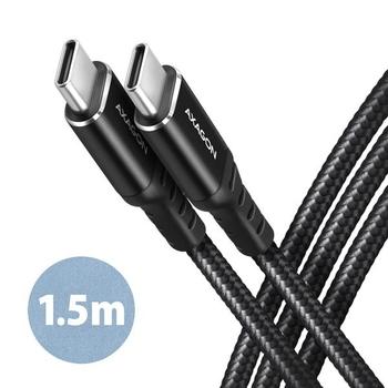 Propojovací kabel AXAGON BUCM-CM15AB, USB-C <-> USB-C PD 60W