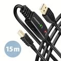 Obrázek k produktu: AXAGON ADR-215B, USB 2.0 A-M -> B-M 15m