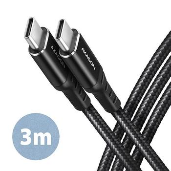 Propojovací kabel AXAGON BUCM-CM30AB, USB-C <-> USB-C PD 60W