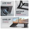 AXAGON STND-LAB hliníkový stojan na notebook 10''''-17.3'''' nastavitelná výška, černý
