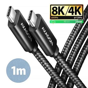 USB-C <-> USB-C AXAGON BUCM4X-CM10AB NewGEN+ 1m