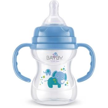 Kojenecká láhav 6m + Bayby BFB 6104 Kojen. láhev 150ml 6m+, modrá (blue)