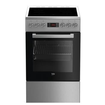 Sporák elektrický se sklokeramickou deskou BEKO FSM 57300 GX, nerezová