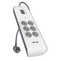 Obrázek k produktu: BELKIN SurgeStrip, 650J, 2xUSB,