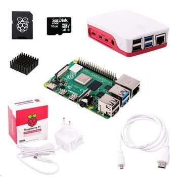 Raspberry Sada Pi 4B/2GB, (SDHC karta 16GB + adaptér, Pi4 Model B, krabička, chladič, HDMI kabel, na