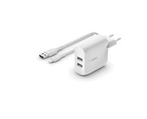 Obrázek k produktu: BELKIN Dual USB-A nabíječka, 24W + Lightning kabel
