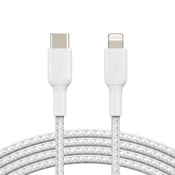 USB kabel BELKIN USB-C s lightning konektorem, bílý (white)