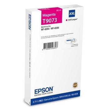 Inkoustová náplň EPSON  T9073 XXL, purpurová (magenta), 69 ml, 7.000 stran