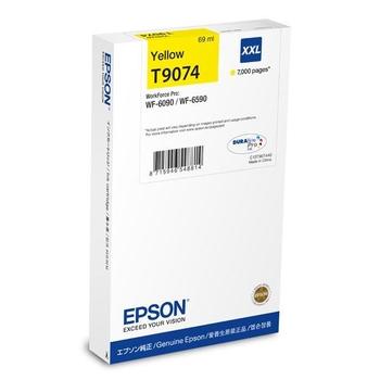 Inkoustová náplň EPSON  T9074 XXL, žlutá (yellow), 69 ml, 7.000 stran