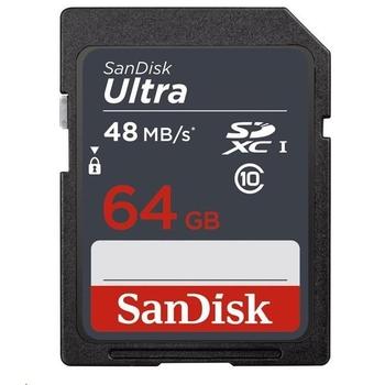 SanDisk SecureDigital SDHC Ultra (48 MB/s Class 10 UHS-I) - 64 GB