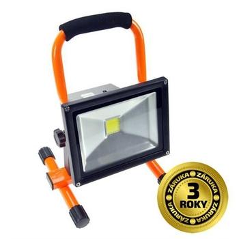 Solight LED reflektor 20W, přenosný, nabíjecí, 1600lm, oranžovo-černý  WM-20W-D