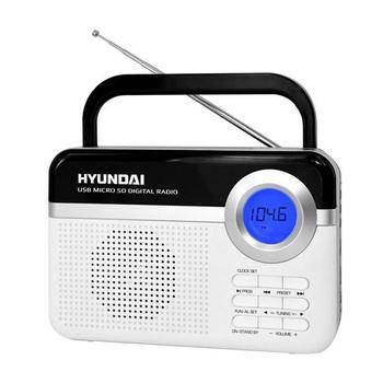 Radiopřijímač Hyundai PR 471 PLL SU WS, digitální FM tuner, USB a mikro SD vstup, bílý