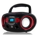 Radiopřijímač Hyundai TRC 533 AU3BR s CD/MP3/USB, černá/červená
