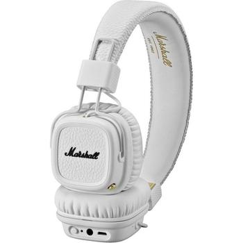 Marshall Major II Bluetooth White, uzavřená bezdrátová sluchátka s mikrofonem a ovladačem