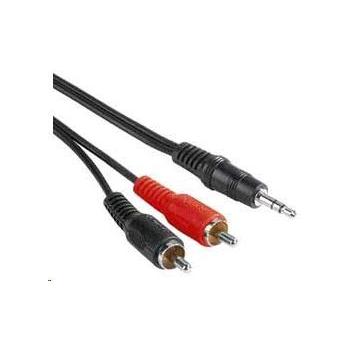 Kabel PREMIUMCORD audio 3,5mm Jack - 2x Cinch 5m (M/M, stereo)