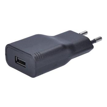 USB nabíjecí adaptér, 1x USB, 2400mA, AC 230V, černý  DC47