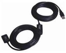 Obrázek k produktu: PREMIUMCORD USB 2.0 repeater a prodlužovací kabel A/M-A/F 15m, černá (black)