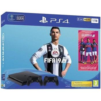 Herní konzole SONY Playstation 4 Slim 1TB + FIFA 19 + druhý DS4