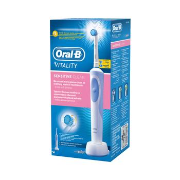 El. zubní kartáček Oral-B VITALITY SENSITIVE (D12.513S), bílá/modrá (white/blue)