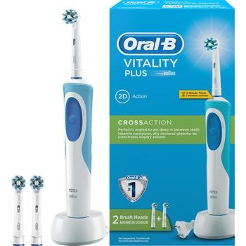 El. zubní kartáček Oral-B VITALITY PLUS CROSS ACTION, modrá (blue)
