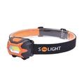 Solight čelová LED svítilna, 3W COB LED, oranžovočerná, 3x AAA   WH25