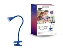 Obrázek k produktu: NILSEN LED stolní lampa HAPPY klips, modrá (blue)