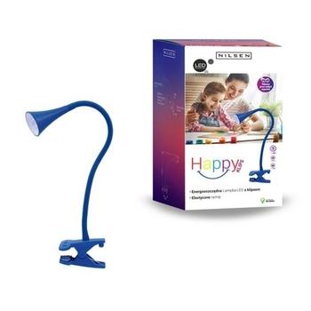 Stolní lampa klips NILSEN LED stolní lampa HAPPY klips, modrá (blue)