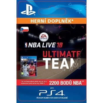Herní doplněk SONY EA SPORTS™ NBA LIVE 18 ULTIMATE TEAM™ - 2200 NBA POINTS - PS4 CZ ESD