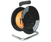 Obrázek k produktu: SOLIGHT Prodlužovací přívod na bubnu 4zás. 50m, černá/oranžová (black/orange)