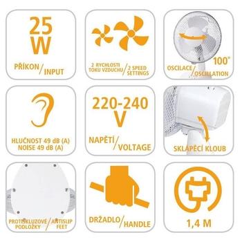 Ventilátor ETA 0609 90000 bílý