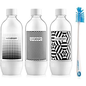 Láhev SODASTREAM sada lahev Jet B&W + čistící kartáč SODA
